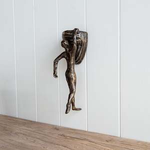 Bronze Sculptures Ornaments: Bronze Wall Ornament | Just Hanging On...