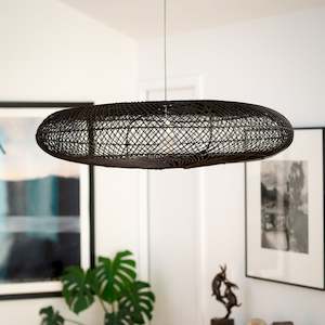 Rattan Urchin (100cm) Light Shade - Black