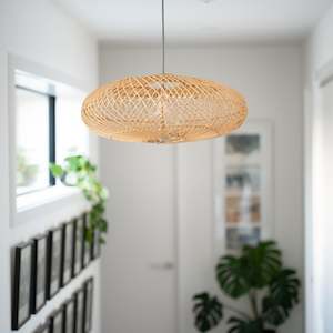 Rattan Light Shades: Curio Urchin, Rattan Light Shade |  Cross-Weave / Natural