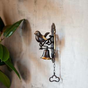 General Hardware: Bronze Door Bell | Perching Bird
