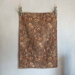 Cotton Tea Towel | Brown | Petal