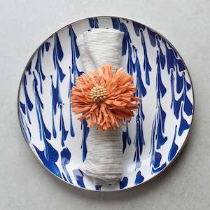 Enamel Plate | Blue Splatter Drops | Large