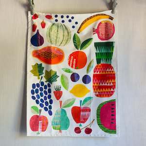 Tea Towels: WerkShoppe | Cotton Tea Towel | Fruit Stand