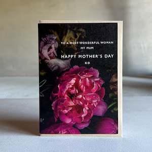 Floral Greeting Card | ‘Happy Mother’s Day’ (Peony Flower)