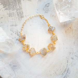 Raw Crystal Stone Bracelet | Citrine