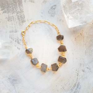 Raw Crystal Stone Bracelet | Smokey Quartz