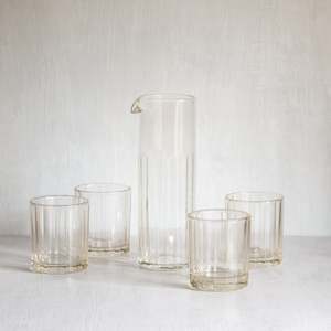 Reed Carafe + Tumbler Set | Clear