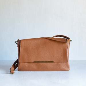 Maison Fanli | Leather Cross Body Bag | Caramel