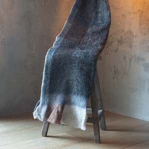 Wool Blend Throw | Graphite + Sienna