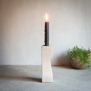 Candles Room Fragrance: Natural Travertine Pilos Candlestand | Short