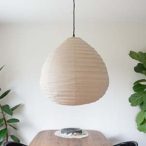 Linen Light Shade | Pear - 60cm | New Natural