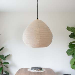 Light Shades Nz: Linen Light Shade | Pear - 50cm | New Natural
