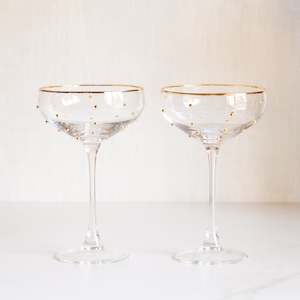 Sale: Gold Dot Coupe | Set/2 **SECONDS **