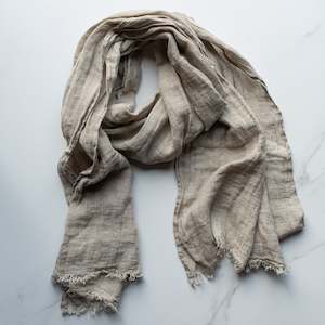 Gauze Linen Scarf | Natural