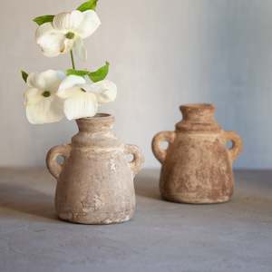 Rustic Terracotta Pot | Little Vase with Handles