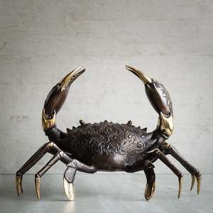 Bronze Sculptures Ornaments: Bronze Crab - Ornate Pattern