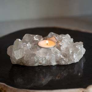 Quartz Cluster Tea Light Candle Holder A