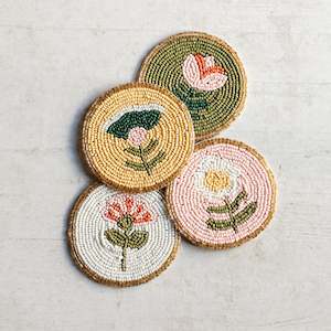 Beaded Coaster | Set of 4 | Scandi