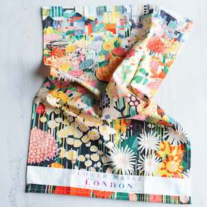 Flower Market Cotton Tea Towel