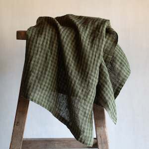 Tea Towel | Check | Sage