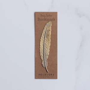 Brass Feather Bookmark | By Folklore Home Store