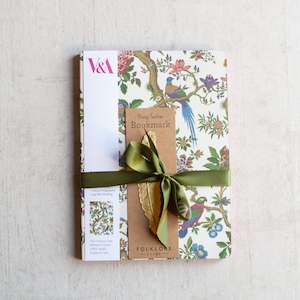 Luxury Notebook Chinese Tree + Brass Feather Bookmark