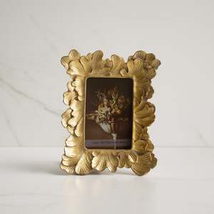 Gifts Under 50: Art Deco Photo Frame | Resin | Gold | Medium