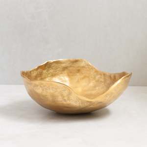 Platters Serveware: Mano Bowl | Gold | Medium