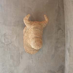 Sale: Seagrass Bull Head Wall Feature | Natural