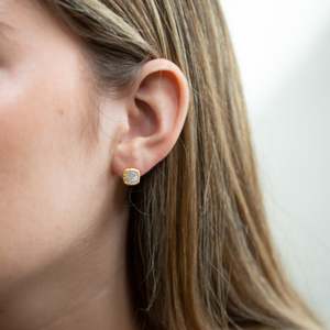 Crafted | Lune | Moonstone Stud Earring