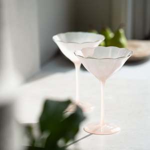 Gifts Under 100: Coupe Glass | Belle | S/2 | Pink + Green