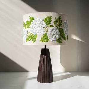 Light Shades Nz: Broderi | Linen Table Lamp | Hydrangea Grande