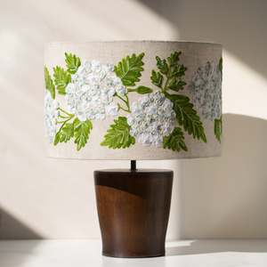 Broderi | Linen Table Lamp | Hydrangea Lisse