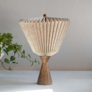Light Shades Nz: Fold | Linen Table Lamp | Ryuki | Natural