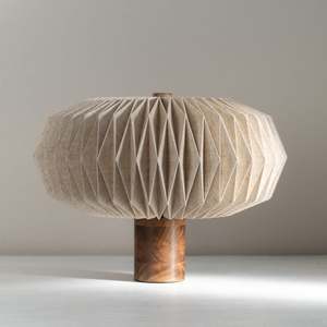 Light Shades Nz: Fold | Linen Table Lamp | Kinoko | Natural
