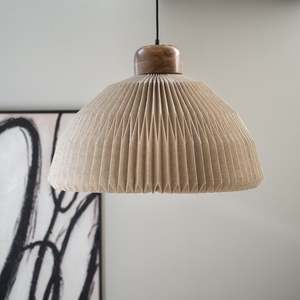 Fold | Linen Pendant Lamp | Domu | Natural