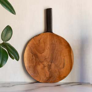 Sale: Wooden Serving Platter with Handle