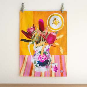 Cotton Tea Towel |  Wildflower Tile