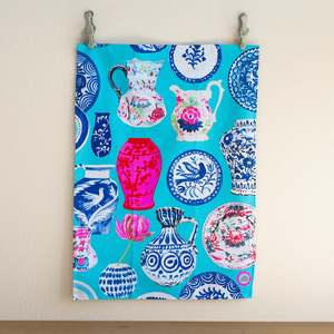 Gifts Under 50: Cotton Tea Towel |  Vases on Turquoise