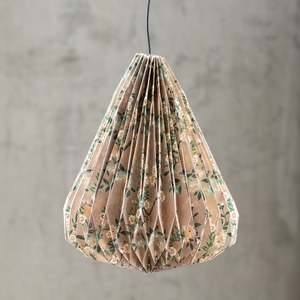 Light Shades Nz: Pleated | Paper Light Shade | Teardrop | Natural Floral