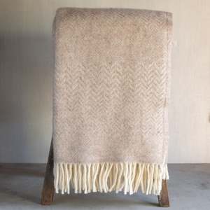 Klippan NZ Wool Blanket | Zigzag | Griege