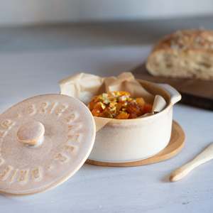 Platters Serveware: Ceramic Brie Baker| Natural