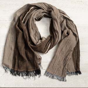 Scarves: Cotton Scarf | Bold + Stripe | Bronze