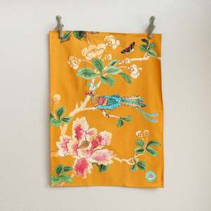 Just Added: Cotton Tea Towel | Gold Chinoiserie