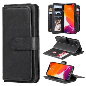 Products: iPhone 14 & 13 10 Card Slot Wallet Case in Black - FoneBitz