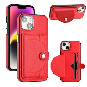iPhone 14 & 13 Case with Card Slots in Red - FoneBitz
