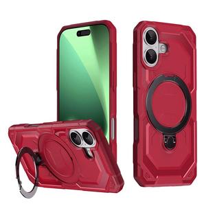 Products: iPhone 17 Frosted MagSafe Holder Phone Case in Red - FoneBitz