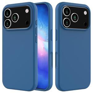 Products: iPhone 17 Pro Silicone Phone Case in Blue - FoneBitz