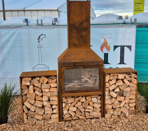 Grills: LIT Designs Large Corten Fireplace