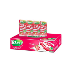 Sữa Chua Uống Hương Dâu - YOMOST - Strawberry Yogurt Drink 170ML x 48